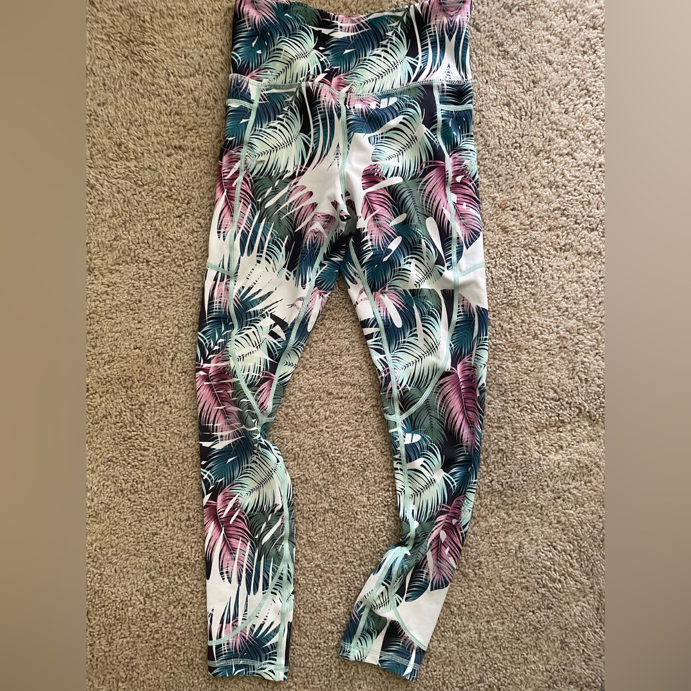 Zyia Leggings Zyia Light N Tight Leggings Hi Rise Tropical Print